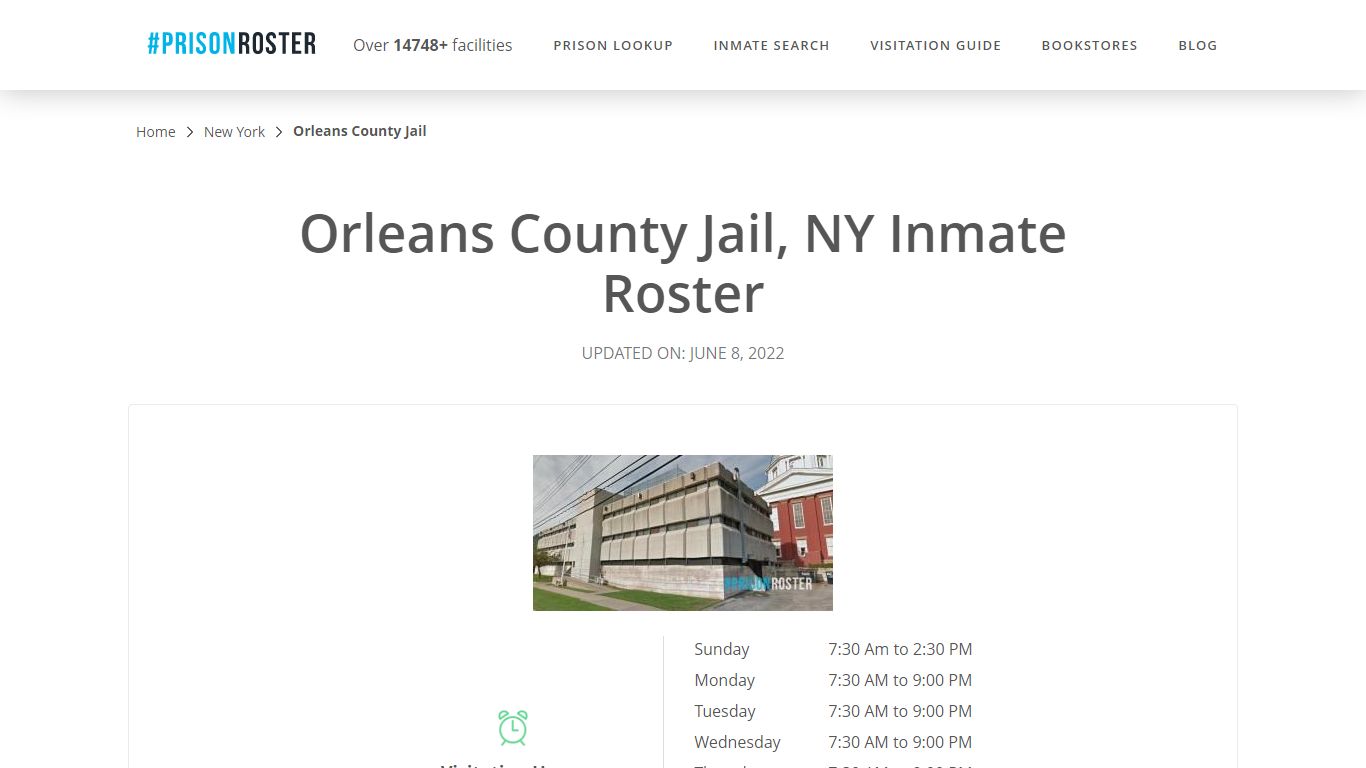 Orleans County Jail, NY Inmate Roster